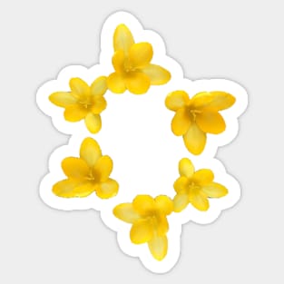 Yellow Crocus Ring Sticker